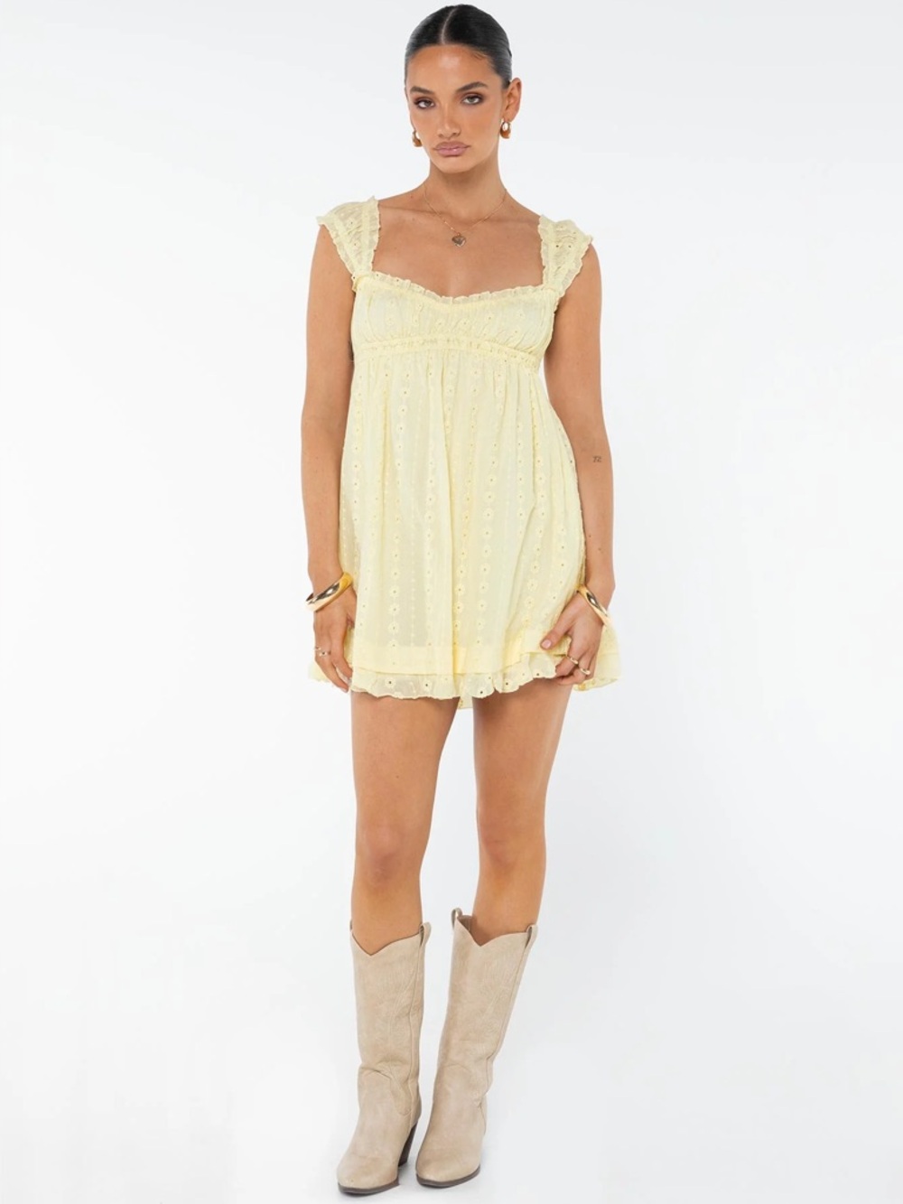 Princess Polly Carlita Mini Dress Yellow